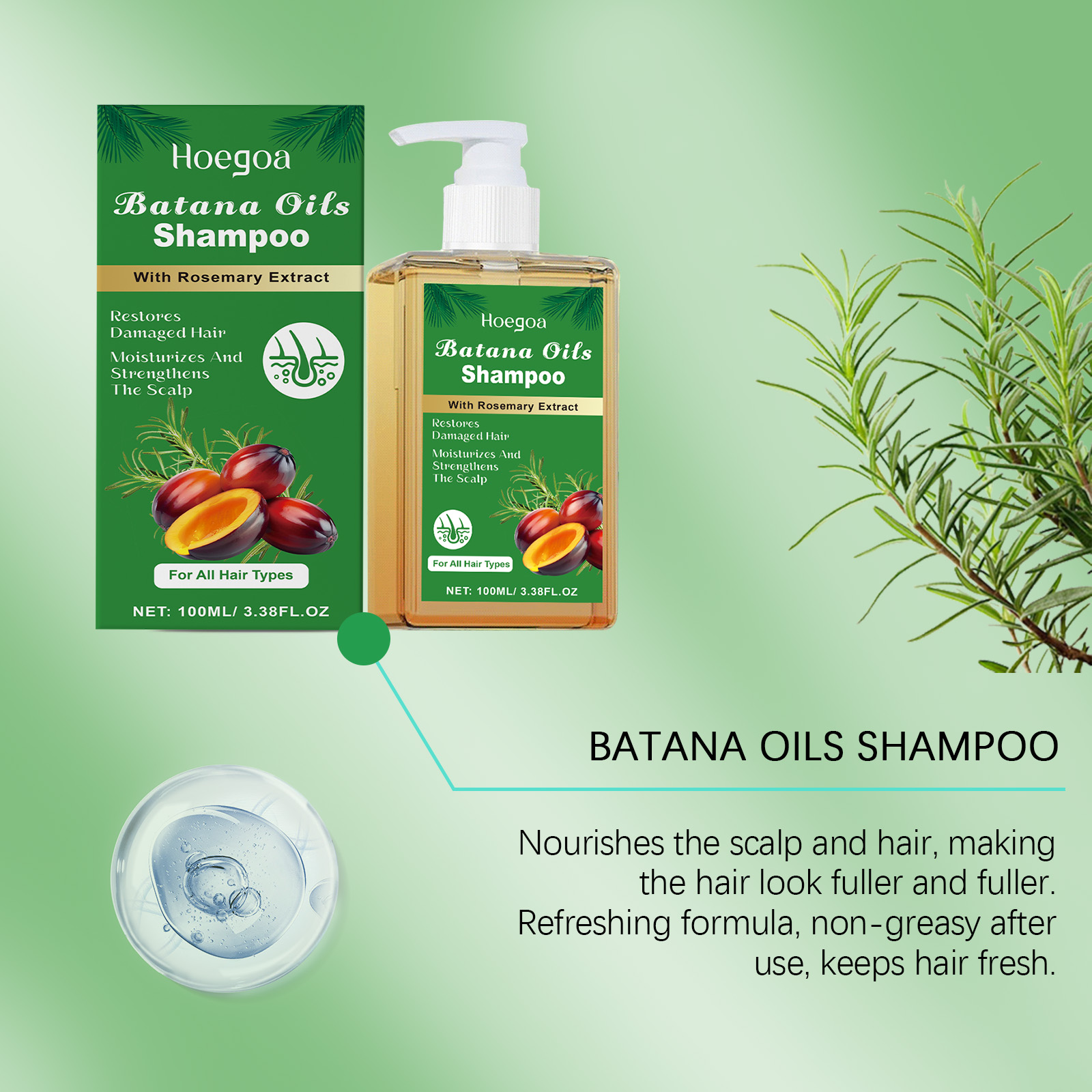 100/300ml Batana Oil & Rosemar - Hair Care Dandruff review and price