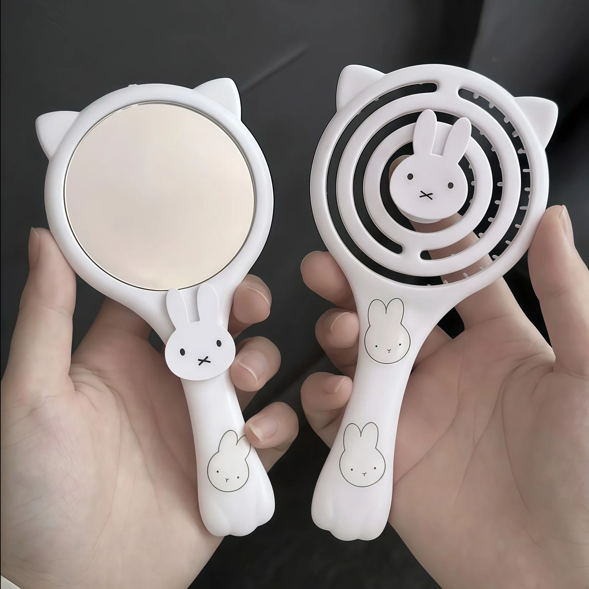 Cute Miffy Rabbit Mirror Comb  - Hair Care Products review and price